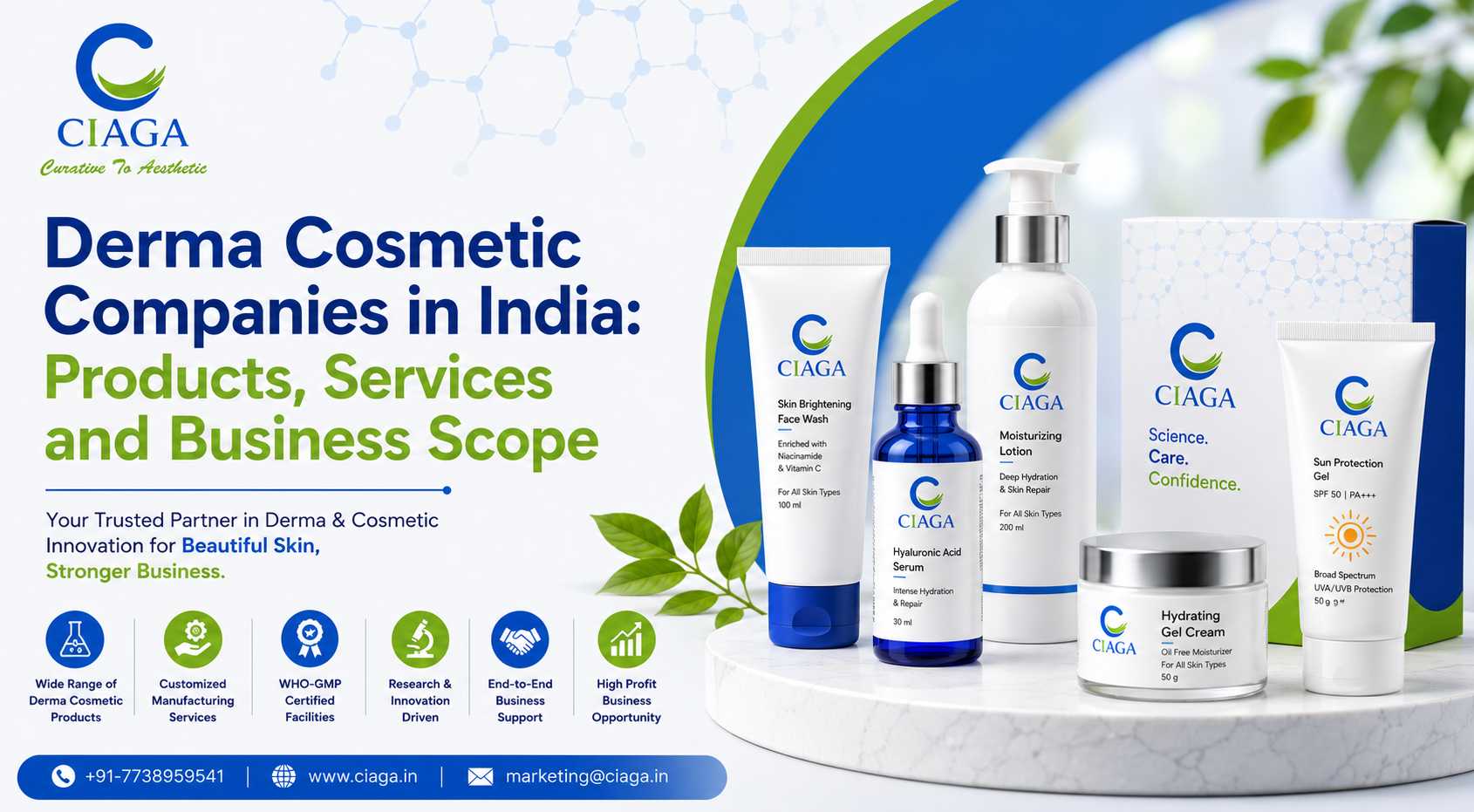 derma cosmetic companies in india