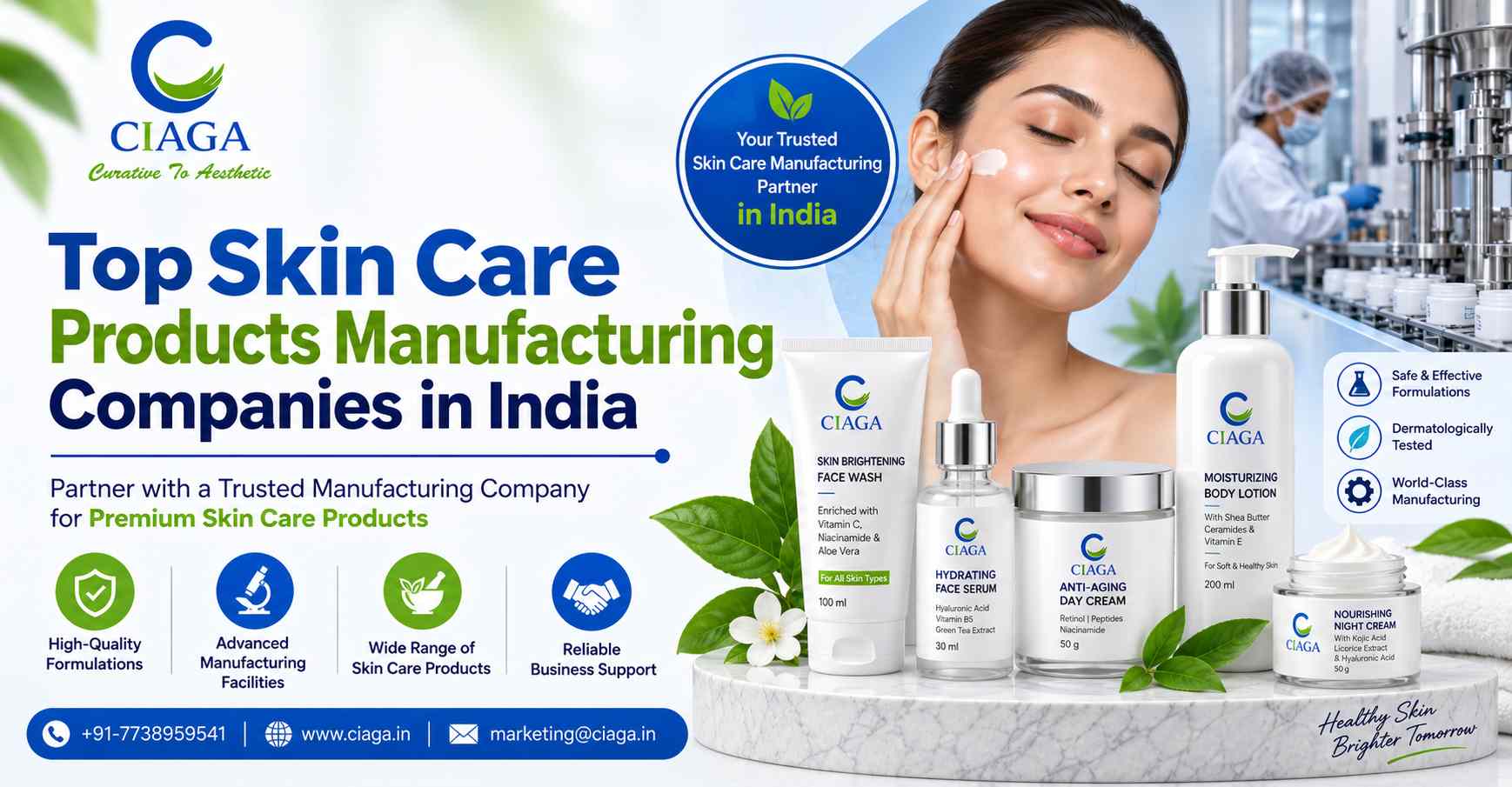 top skin care products manufacturing companies in india